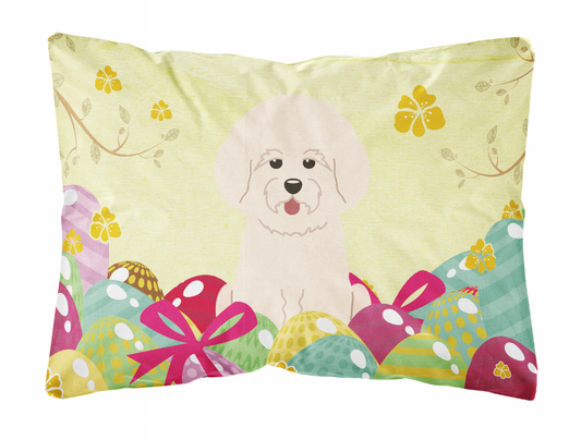 Easter Eggs Dog Art Canvas Fabric Decorative Pillow