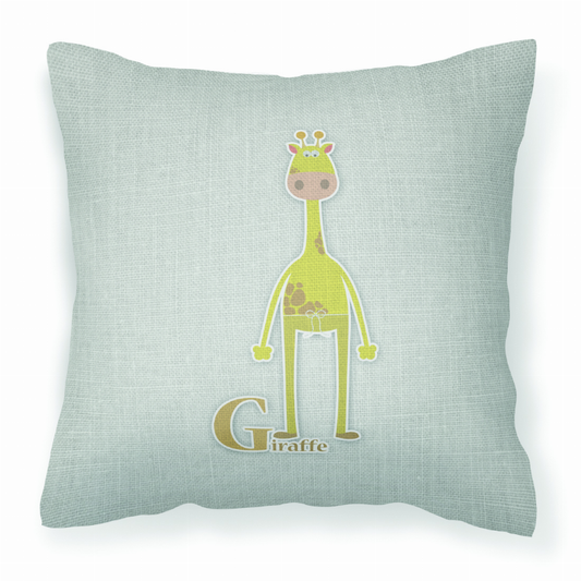 Animals Art Alphabet Design Fabric Decorative Pillow