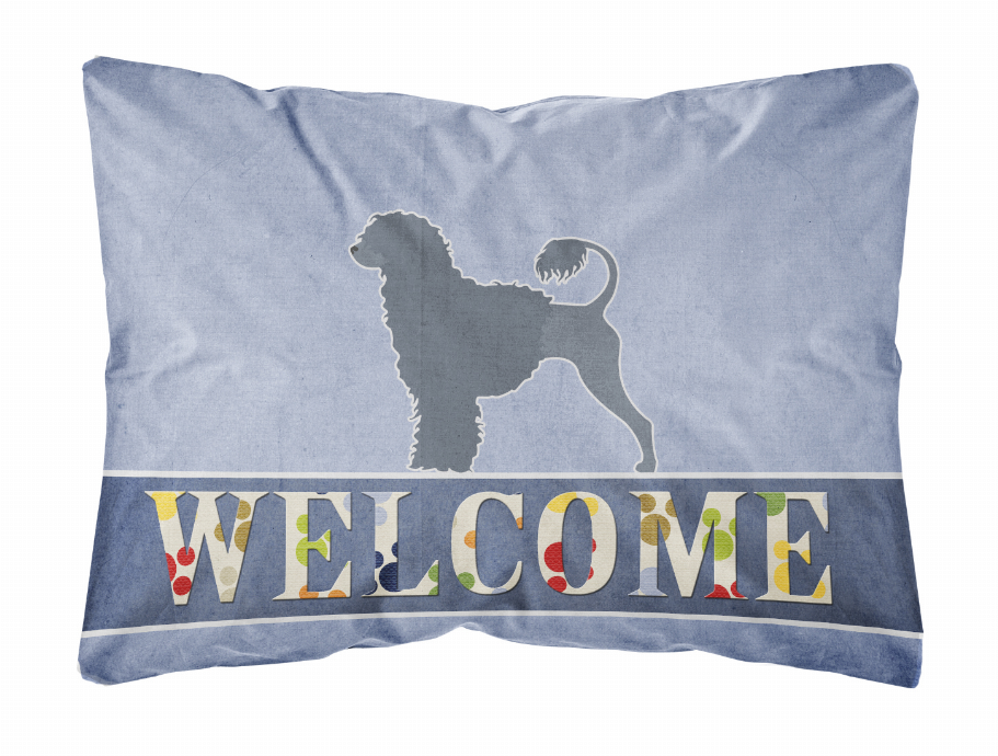 Welcome Dog Art Canvas Fabric Decorative Pillow