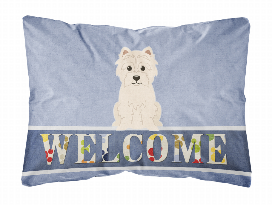 Welcome Dog Art Canvas Fabric Decorative Pillow