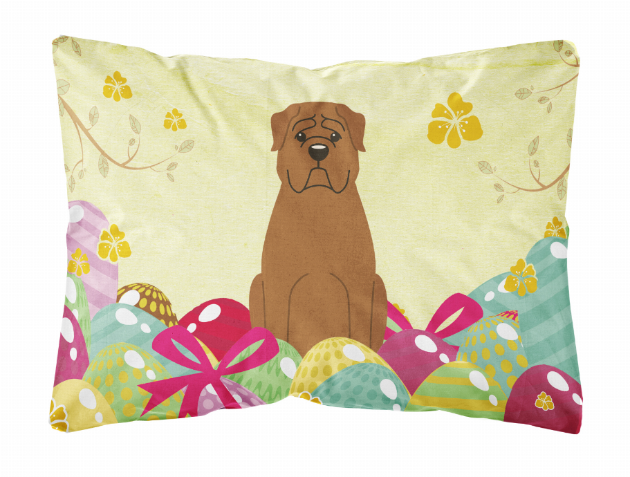 Easter Eggs Dog Art Canvas Fabric Decorative Pillow