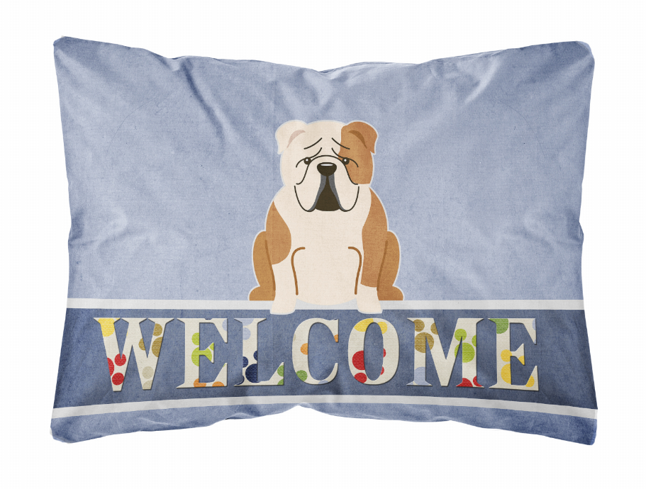 Welcome Dog Art Canvas Fabric Decorative Pillow