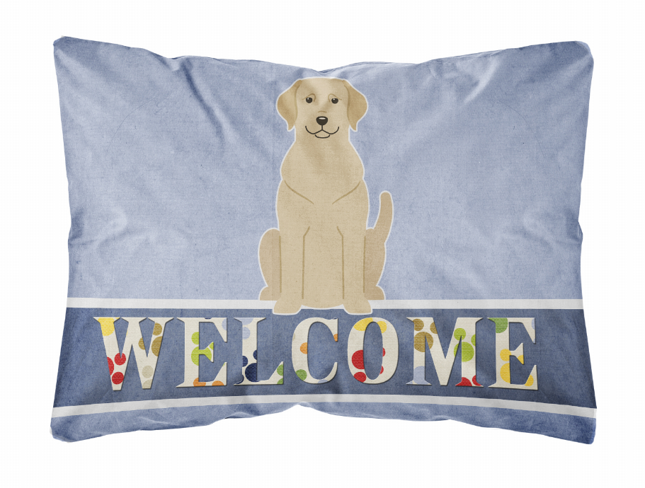 Welcome Dog Art Canvas Fabric Decorative Pillow