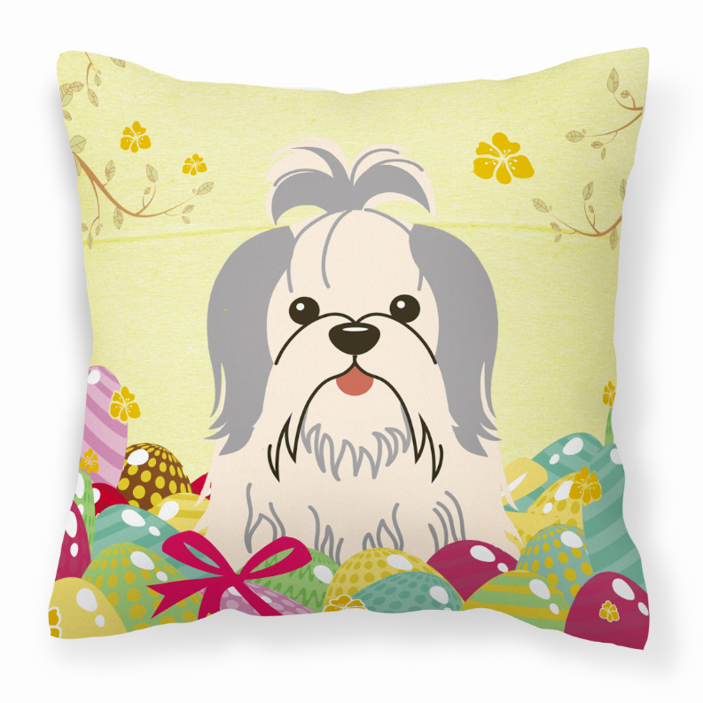 Easter Eggs Design Dog Art Fabric Decorative Pillow