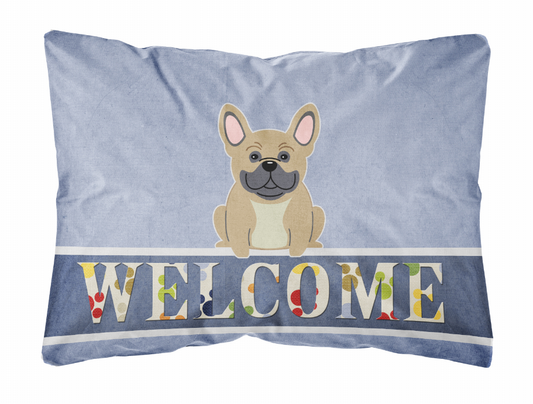 Welcome Dog Art Canvas Fabric Decorative Pillow