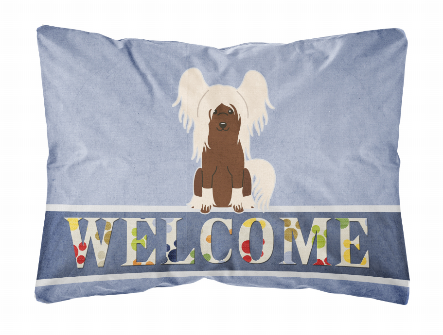 Welcome Dog Art Canvas Fabric Decorative Pillow