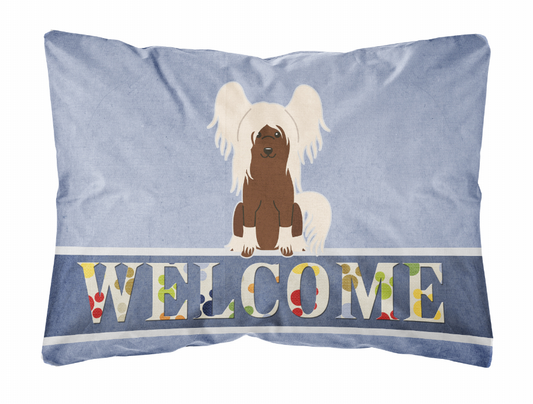 Welcome Dog Art Canvas Fabric Decorative Pillow