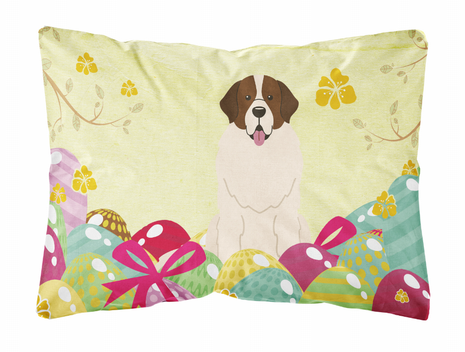 Easter Eggs Dog Art Canvas Fabric Decorative Pillow