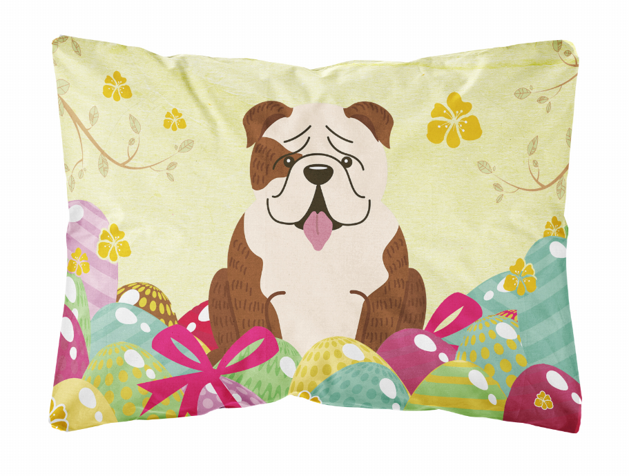 Easter Eggs Dog Art Canvas Fabric Decorative Pillow