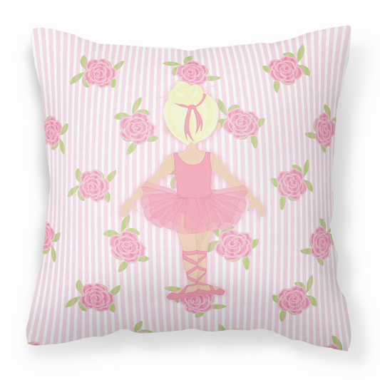 Ballerina Themed Fabric Decorative Pillow