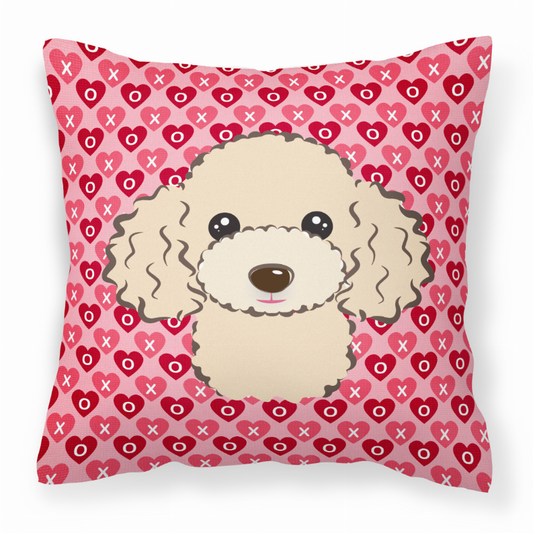 Love Design with Dog Fabric Decorative Pillow