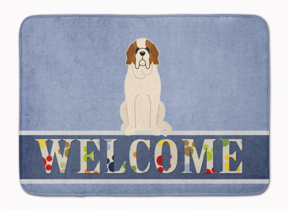 Dog Breed Print Machine Washable Memory Foam Welcome Mat