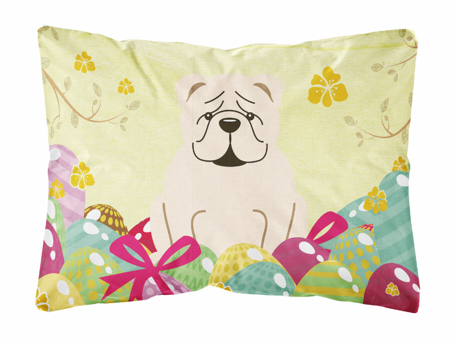 Easter Eggs Dog Art Canvas Fabric Decorative Pillow