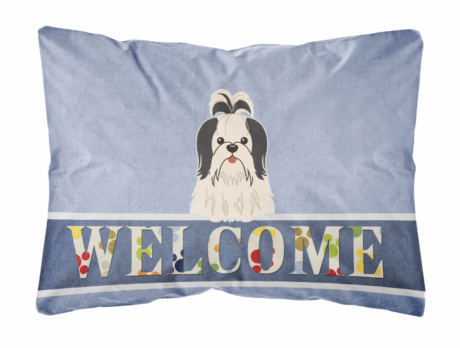 Welcome Dog Art Canvas Fabric Decorative Pillow