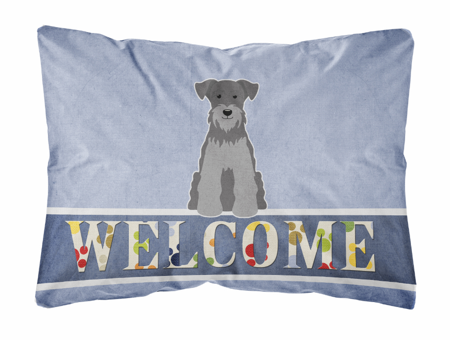 Welcome Dog Art Canvas Fabric Decorative Pillow