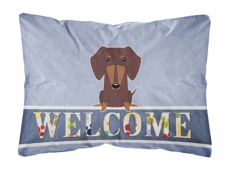 Welcome Dog Art Canvas Fabric Decorative Pillow