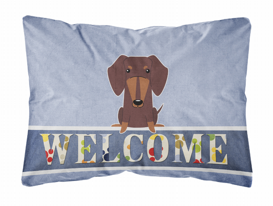 Welcome Dog Art Canvas Fabric Decorative Pillow