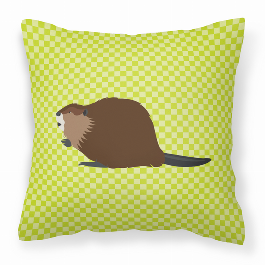 Animal Art Checkboard Design Fabric Decorative Pillow