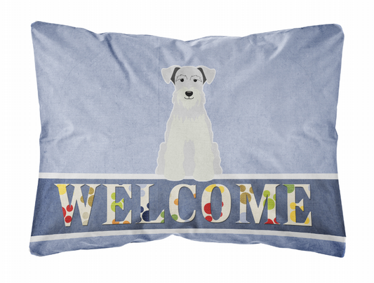 Welcome Dog Art Canvas Fabric Decorative Pillow