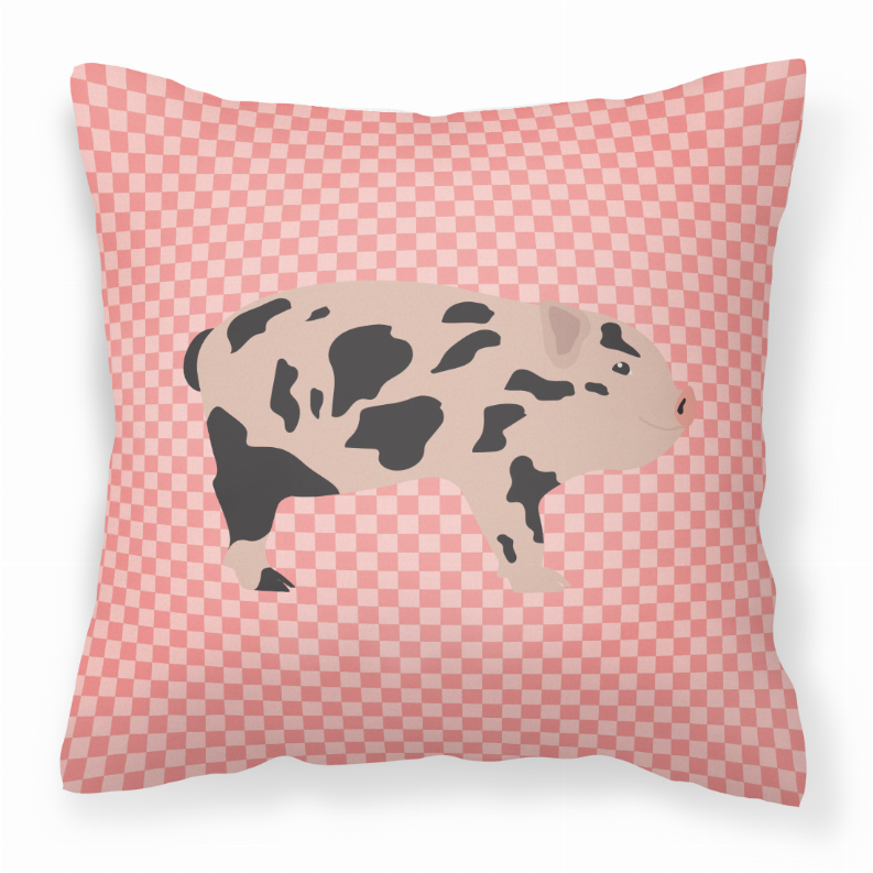 Animal Art Checkboard Design Fabric Decorative Pillow