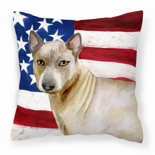 USA Design with Dog Fabric Decorative Pillow