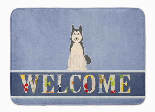 Dog Breed Print Machine Washable Memory Foam Welcome Mat