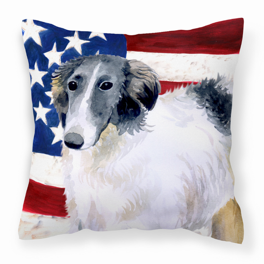 USA Design with Dog Fabric Decorative Pillow