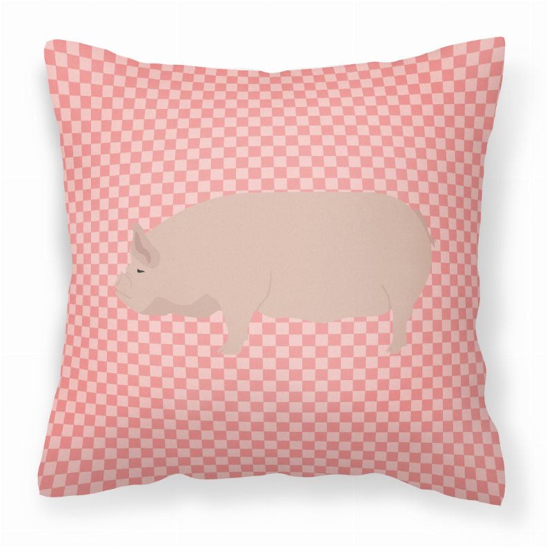 Animal Art Checkboard Design Fabric Decorative Pillow