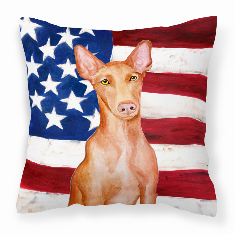 USA Design with Dog Fabric Decorative Pillow