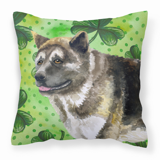 St Patrick's Design with Dog Fabric Decorative Pillow