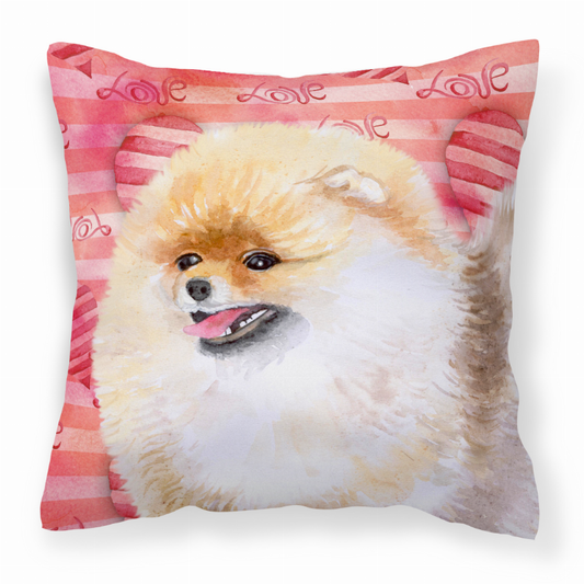 Love Design with Dog Fabric Decorative Pillow