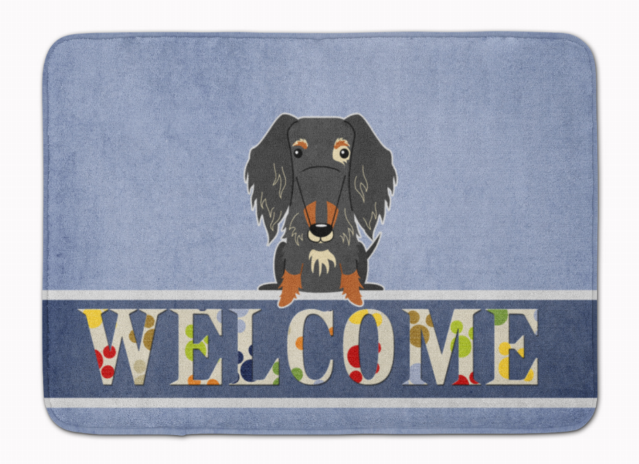 Dog Breed Print Machine Washable Memory Foam Welcome Mat