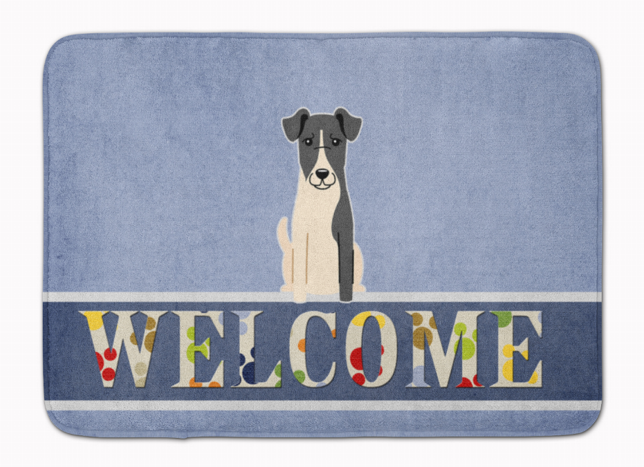 Dog Breed Print Machine Washable Memory Foam Welcome Mat