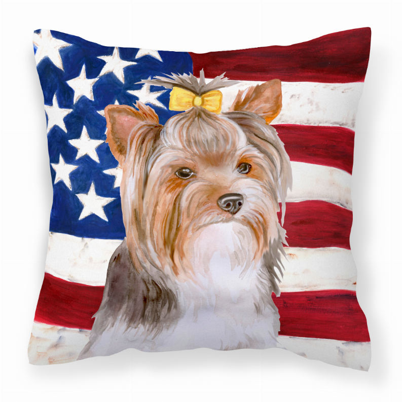 USA Design with Dog Fabric Decorative Pillow