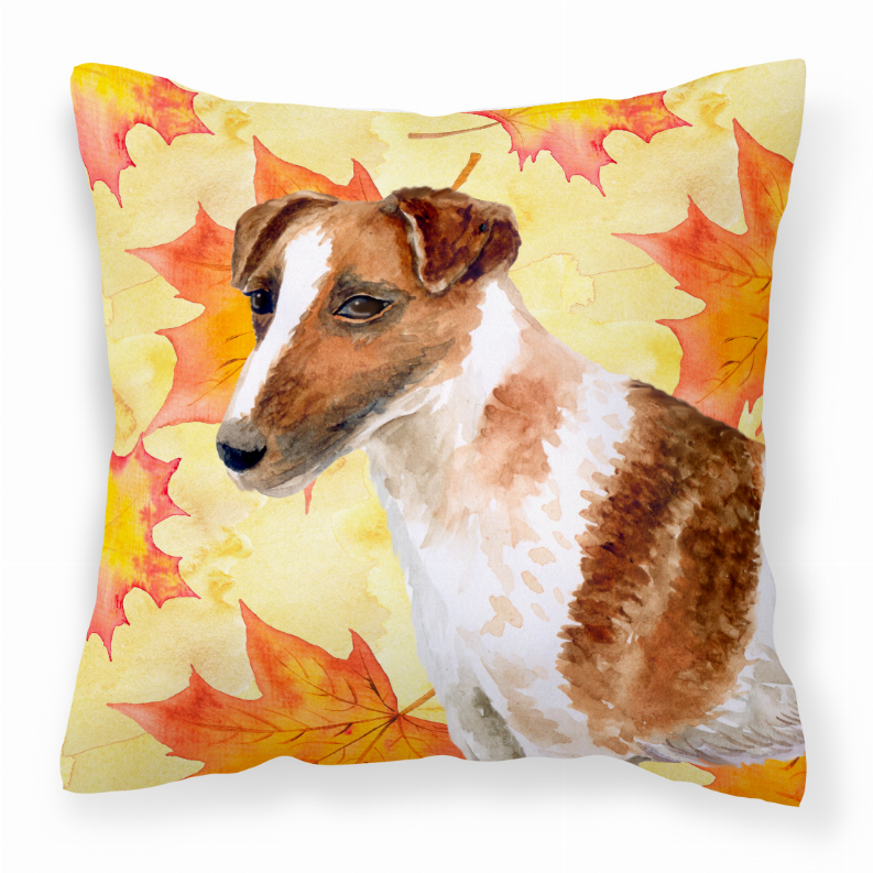 Fall Design with Dog Fabric Decorative Pillow