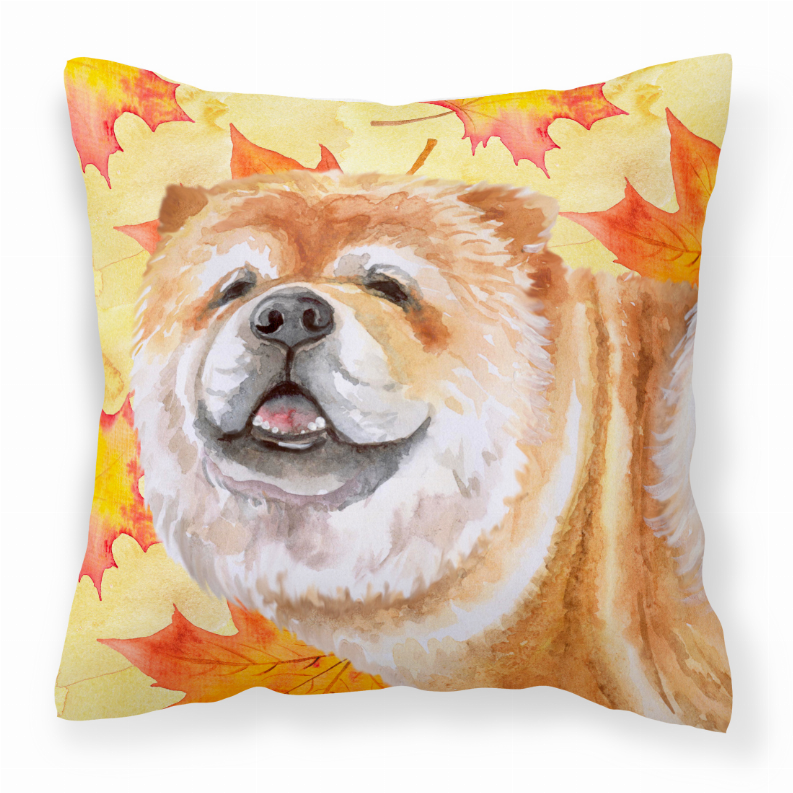 Fall Design with Dog Fabric Decorative Pillow