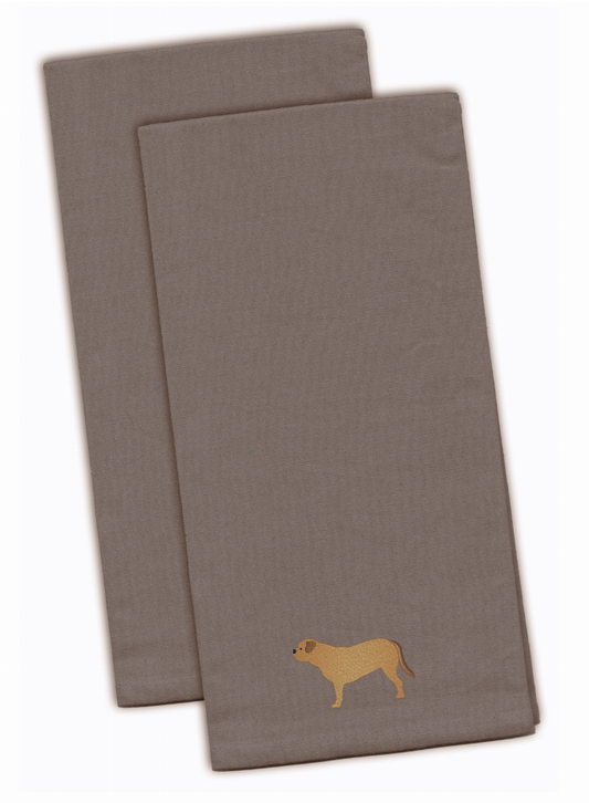 Dog Design Embroidered Kitchen Towel Set of 2