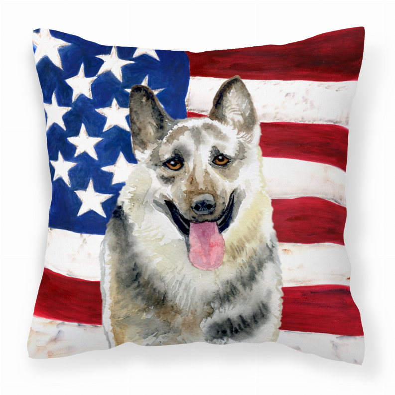 USA Design with Dog Fabric Decorative Pillow