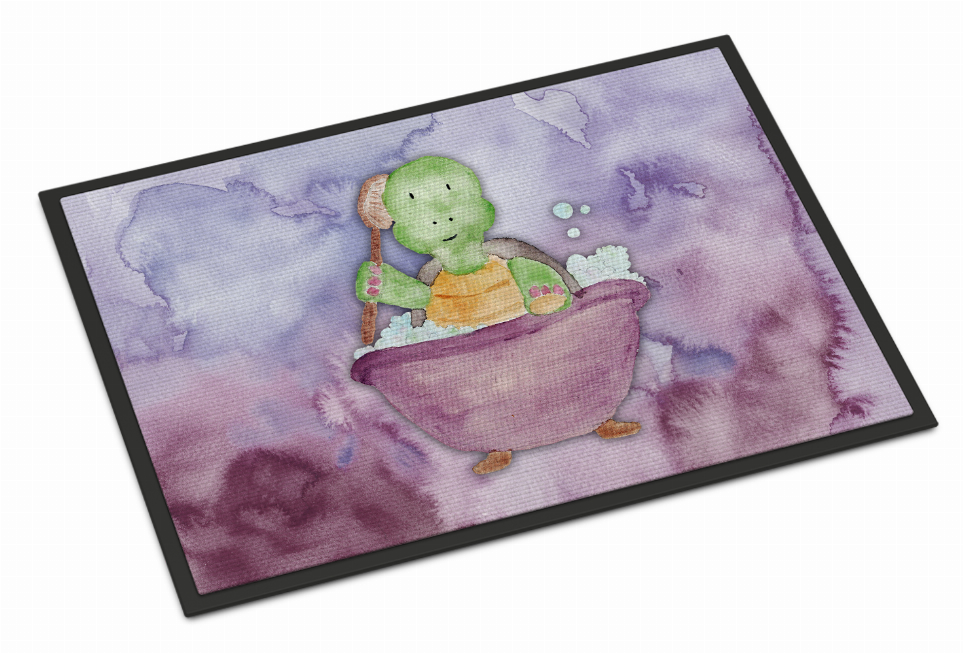 Animal Bathing Watercolor Art Indoor or Outdoor Mat