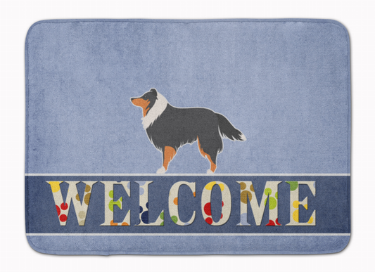 Dog Breed Print Machine Washable Memory Foam Welcome Mat