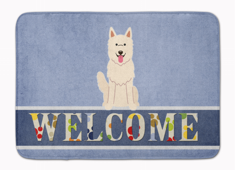 Dog Breed Print Machine Washable Memory Foam Welcome Mat