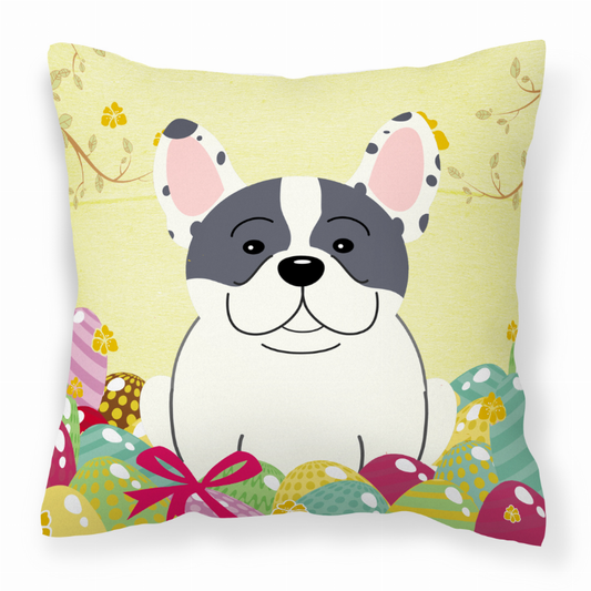 Easter Eggs With Dog Fabric Decorative Pillow