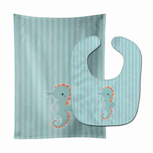 Marine Life Baby Bib & Burp Cloth