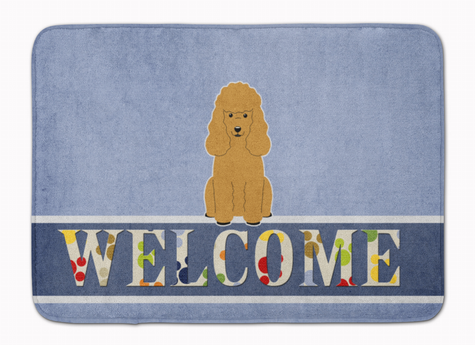 Dog Breed Print Machine Washable Memory Foam Welcome Mat