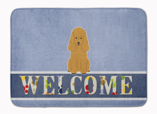 Dog Breed Print Machine Washable Memory Foam Welcome Mat