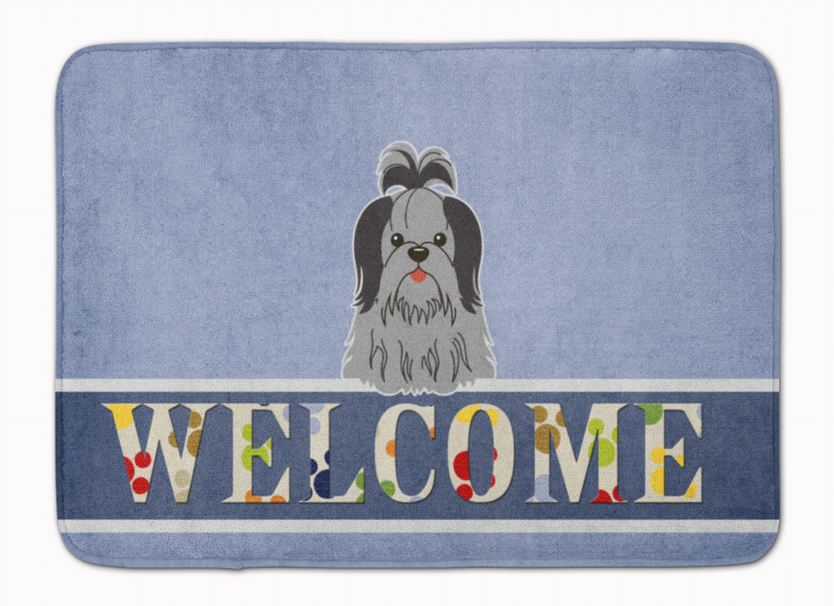 Dog Breed Print Machine Washable Memory Foam Welcome Mat