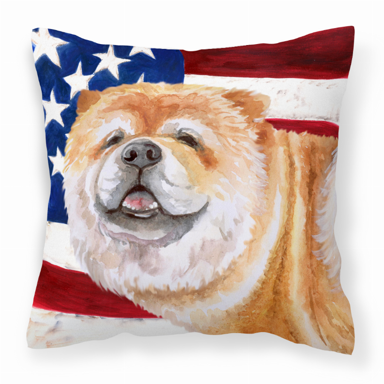 Patriotic With Dog Fabric Decorative Pillow