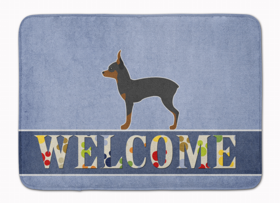 Dog Breed Print Machine Washable Memory Foam Welcome Mat