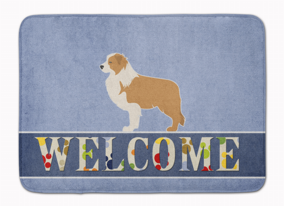 Dog Breed Print Machine Washable Memory Foam Welcome Mat