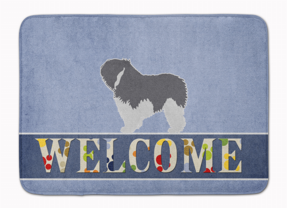 Dog Breed Print Machine Washable Memory Foam Welcome Mat